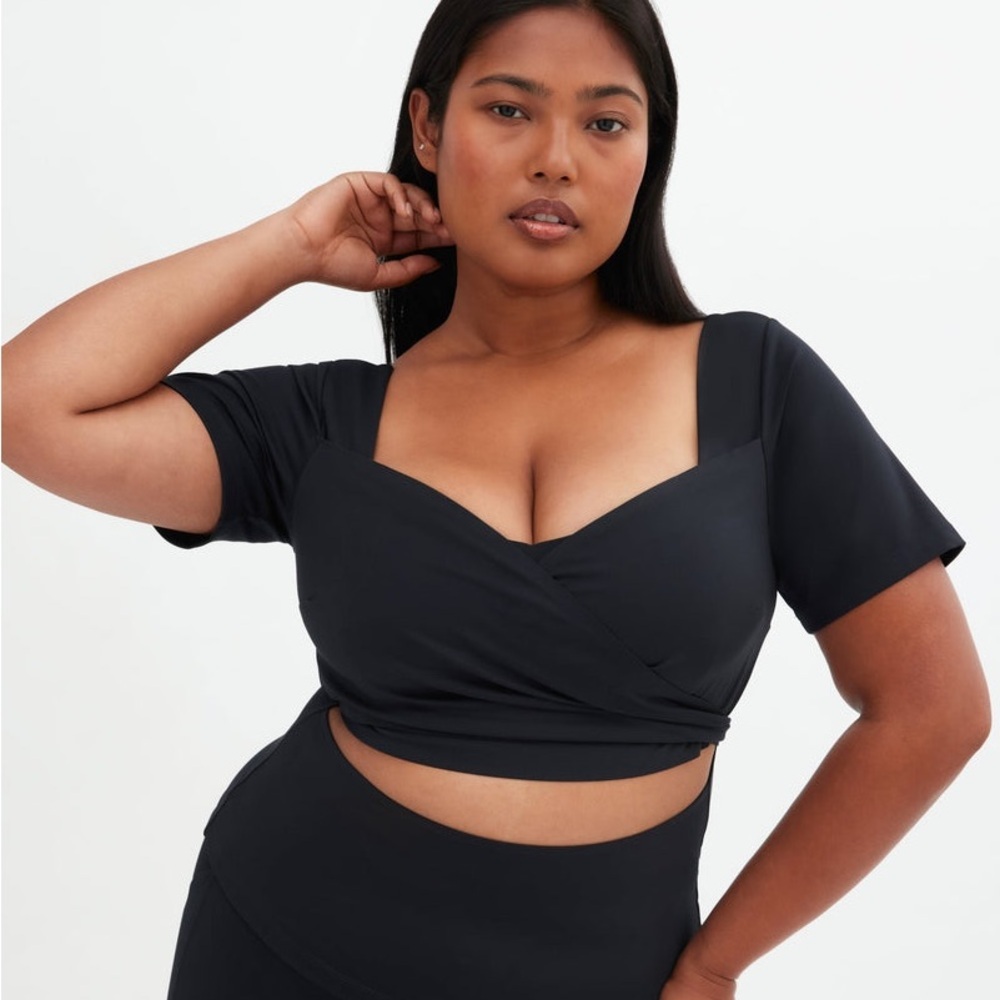 NWT Girlfriend Collective Marla Pilates Wrap Top, S